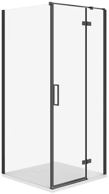 Set dushi Mexen C531 City, kabinë 80x80x195 cm, pjatë dushi Tako Slim, i zi dhe i bardhë