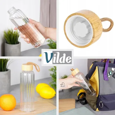 Shishe uji Vilde, qelq borosilikat, 500 ml, transparente - 4
