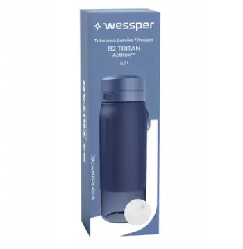 Shishe uji Wessper B2 Tritan Actitex, 0.7L, me filtër, blu