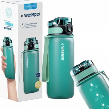 Shishe uji Wessper Motivational Bottle Tritan, 500ml, pa BPA, transparente