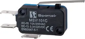 Çelës miniaturë Spamel MSV101C, levë e gjatë e sheshtë, 10A - 1