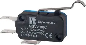 Çelës miniaturë Spamel MSV106C, levë e gjatë e përkulur, 10A - 1