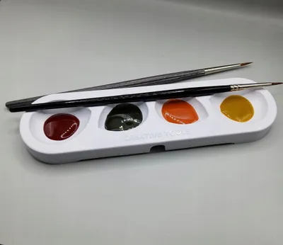 Paletë bojrash Creative Company, HDPE, për tinta dhe larje, e bardhë - 2