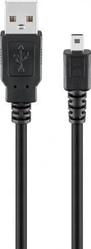 Kabllo Pro USB A në USB Mini B 8 pin, 1.8m, e zezë