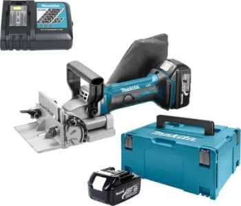Frezë lidhëse Makita DPJ180RFJ, 18V, pa kabllo, blu