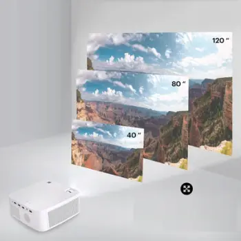 Projektor Kodak FLIK X10, Full HD 1080p, 120", i bardhë