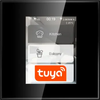 Çelës muri smart Tuya SmartLife, ekran LCD me prekje, Wi Fi, i bardhë