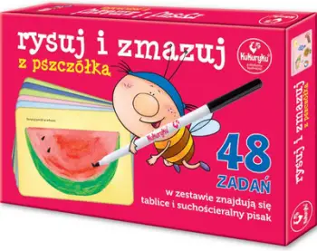 Set edukativ Promatek Draw and Erase with the Little Bee, 48 detyra, me marker, shumëngjyrësh