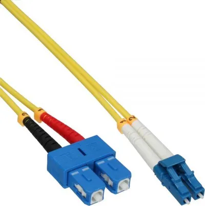 Kabllo rrjeti InLine Fiber Optic, LC / SC, 5m, e verdhë - 1