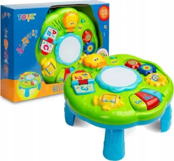 Tavolinë interaktive për fëmijë Toyz Zoo, muzikore, me drita, shumëngjyrëshe
