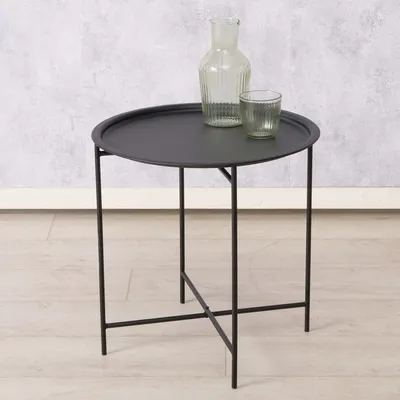 Tavolinë kafeje Boltze Home Rocko, 46 x 46 x 46 cm, e zezë - 2