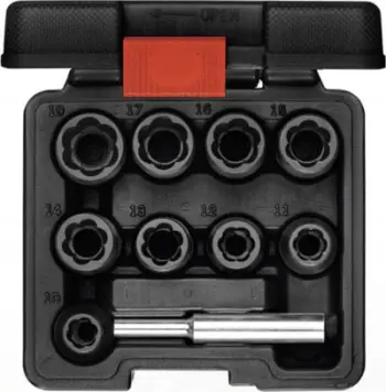 Set ekstraktorësh spirale Gedore RED 3300034, 1/2", 10 copë, 10-19 mm