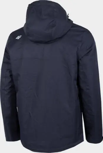 Xhaketë kalimtare për meshkuj 4F H4Z22 KUM351, membranë NeoDry, me kapuç, blu navy