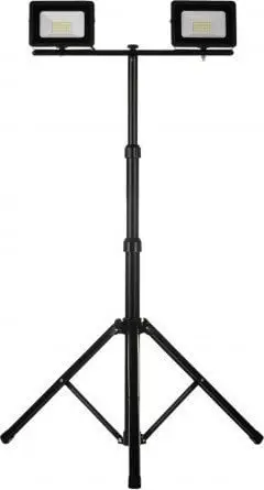 Prozhektor LED Schmith SL-S02 me trekëmbësh, 2x30W 2x2350lm, IP65 6400K, i zi