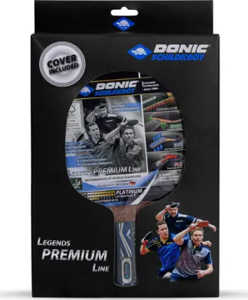 Paletë pingpongu Donic Legends Platinum, karboni, sfungjer 2.3 mm, me çantë mbrojtëse