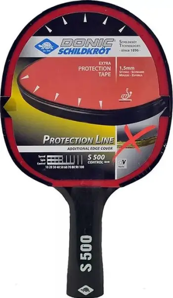 Paletë pingpongu Donic Protection 500 SSB0221, goma 1.0mm, dorezë konkave