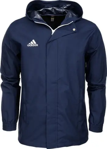 Xhaketë për fëmijë Adidas Entrada 22 All-weather Jr H57510, e papërshkueshme nga uji, me kapuç, blu