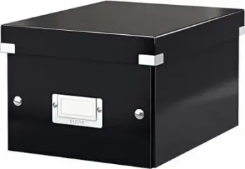 Kuti arkivore Leitz Click & Store Small, format A5, karton i laminuar, e zezë