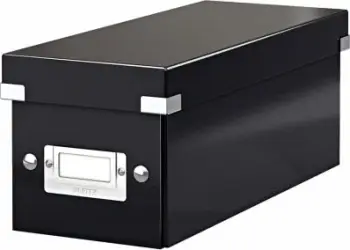 Kuti arkivore për CD Leitz Click & Store, karton i fortë, e zezë