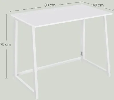 Tavolinë kompjuteri MAX 1.0, 80 cm, lartësi 75 cm, e bardhë - 4