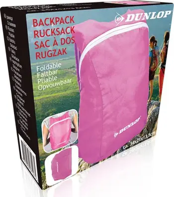 Çantë shpine Dunlop Foldable, 34x21 cm, rezistente ndaj ujit, rozë