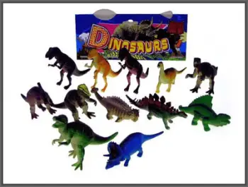 Set figura dinosauri Hipo HHS069, 12 copë, 10 cm, shumëngjyrëshe