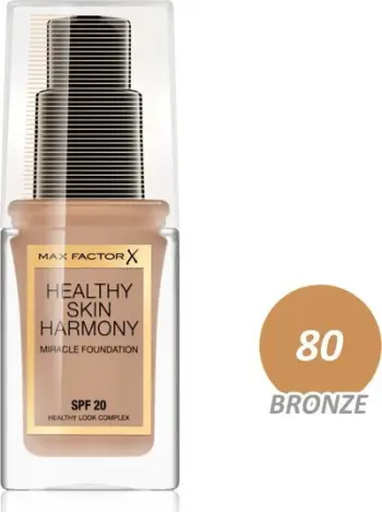 Pudër e lëngshme Max Factor Healthy Skin Harmony, 30ml, SPF 20, nuanca 80 Bronze