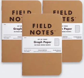 Set fletore Field Notes Kraft 3 Pack, format xhep, 48 faqe