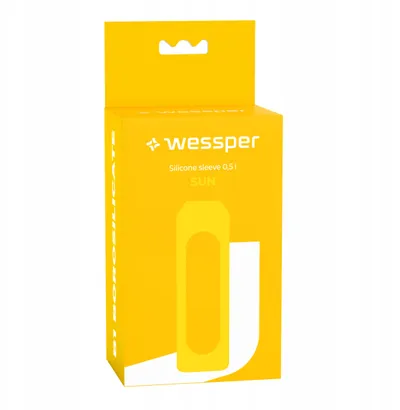 Mbulesë silikoni Wessper për shishe B1 Borosilicate 0.5L, e verdhë - 1