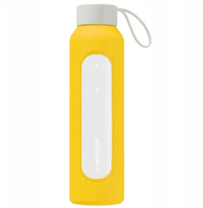 Mbulesë silikoni Wessper për shishe B1 Borosilicate 0.5L, e verdhë - 2