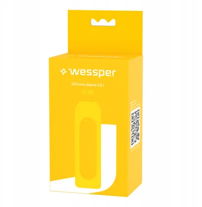 Mbulesë silikoni Wessper për shishe B1 Borosilicate 0.5L, e verdhë - 4