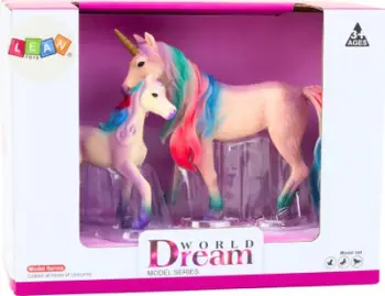 Set figurina unikorn Little Violet, 2 copë, plastikë, vjollcë