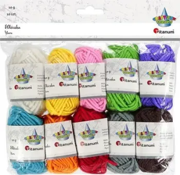Set fije qëndisjeje Titanum Yarn, 10 ngjyra