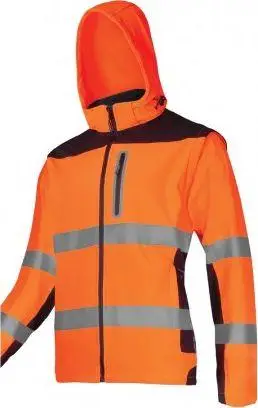 Xhaketë pune Lahti Pro Warning Softshell L4092206, 3XL, me mëngë të heqshme, portokalli