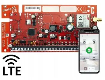 Panel alarmi Genevo PRiMA-64 LTE CA, 4G LTE, 8 hyrje zgjerueshme në 64, i bardhë