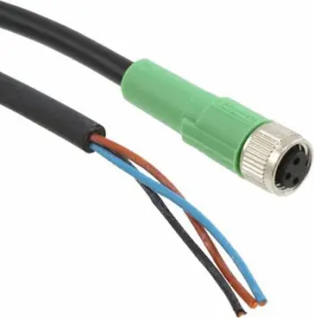 Kabllo sensori Phoenix Contact SAC-3P-3,0-PUR/M 8FS, prizë M8 3-pin, 3m, e zezë