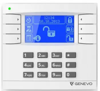 Panel alarmi PRiMA6SET, tastierë LCD, për shtëpi dhe biznes, i bardhë