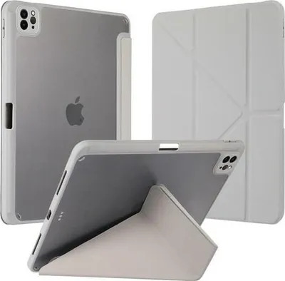 Mbulesë Smart Stand Beline për iPad Pro 11 2024, tip bookcase, e bardhë - 2