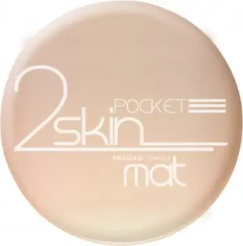 Pudër kompakte 2 Skin Pocket Pressed Powder, mbulim i lehtë deri mesatar, nuancë beige