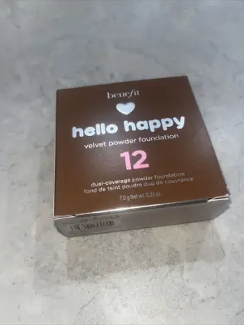 Pudër kompakte Benefit Hello Happy Velvet Powder Foundation 12, 7 g, për fytyrë