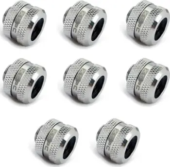 Set fitting për ftohje uji XSPC G1/4 në tub 14mm, Triple Seal, krom