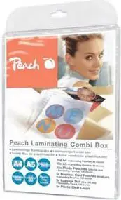 Set fletë laminimi Peach PPC50002, formate të përziera, 80 mikron, transparent