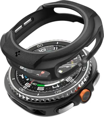 Mbulesë Spigen Liquid Air për Samsung Galaxy Watch 8 Classic 46mm, TPU fleksibël, matte, e zezë
