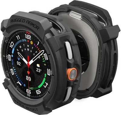 Mbrojtëse ore Spigen Rugged Armor për Samsung Galaxy Watch 8 Classic 46mm, TPU, e zezë matte - 2