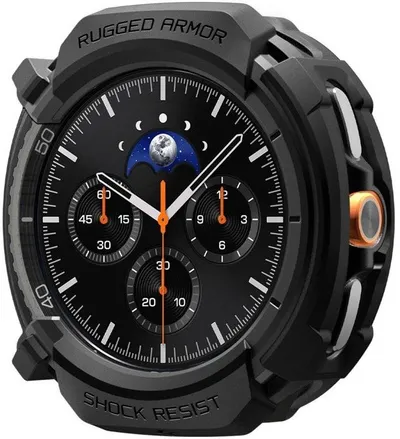 Mbrojtëse ore Spigen Rugged Armor për Samsung Galaxy Watch 8 Classic 46mm, TPU, e zezë matte - 4