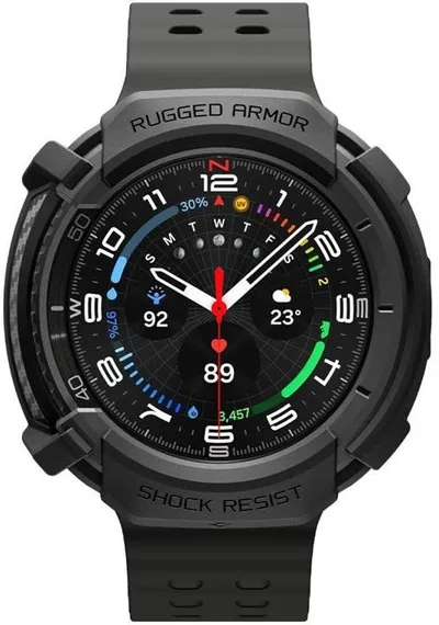Mbrojtëse ore Spigen Rugged Armor për Samsung Galaxy Watch 8 Classic 46mm, TPU, e zezë matte - 5