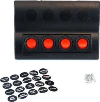Panel çelësash TurboWorks F, 12V 24V, 4x ON OFF me LED, IP68