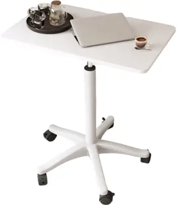Tavolinë mobile për laptop Mozos SPM4 WH, lartësi e rregullueshme, 40x60 cm, e bardhë
