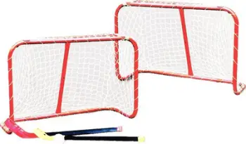 Set floorball Master, 2 porta, 2 shkopinj, me top