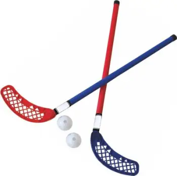 Set floorball Master Junior, 2 shkopinj, 2 topa, shumëngjyrësh